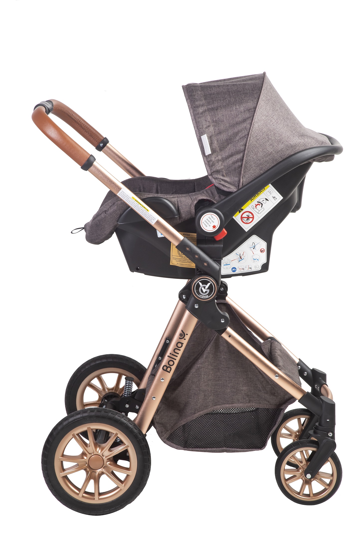 COCHE VOYAGE BOLINA ORIGINAL SILLA AUTO CHOCOLATE - 2