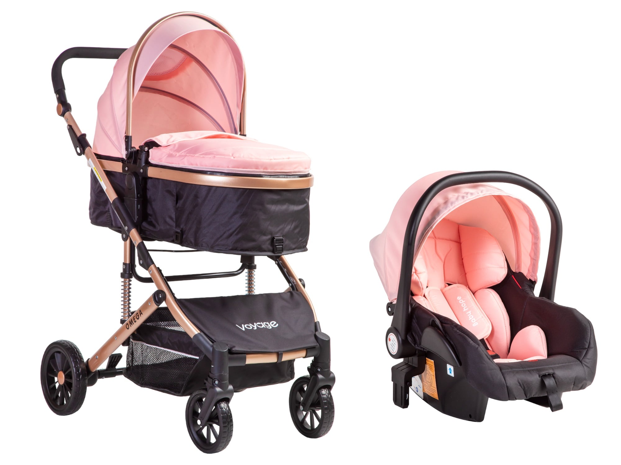 COCHE VOYAGE TRVEL SYSTEM OMEGA 3 EN1 PINK ROSADO - 2