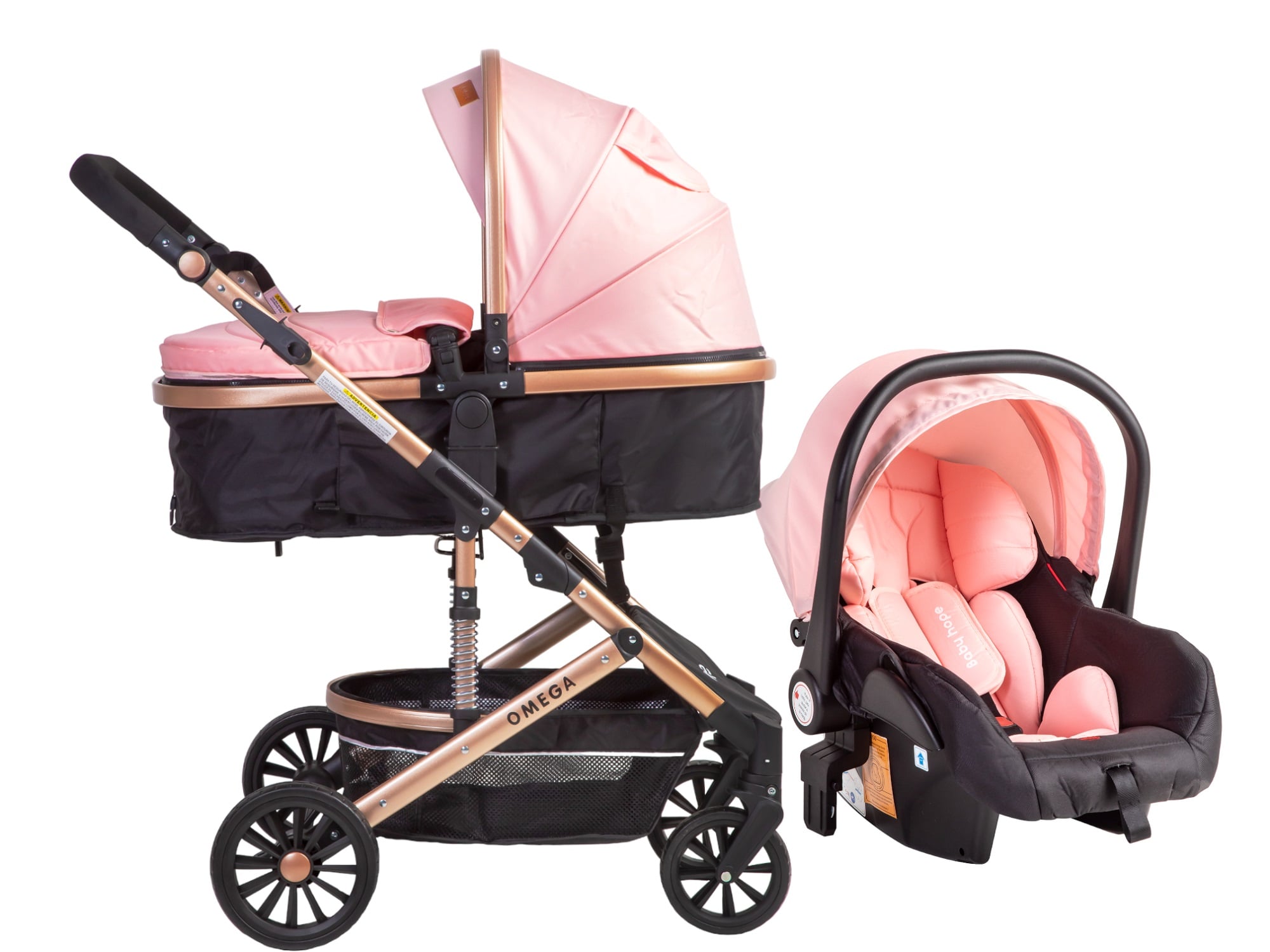COCHE VOYAGE TRVEL SYSTEM OMEGA 3 EN1 PINK ROSADO - 3