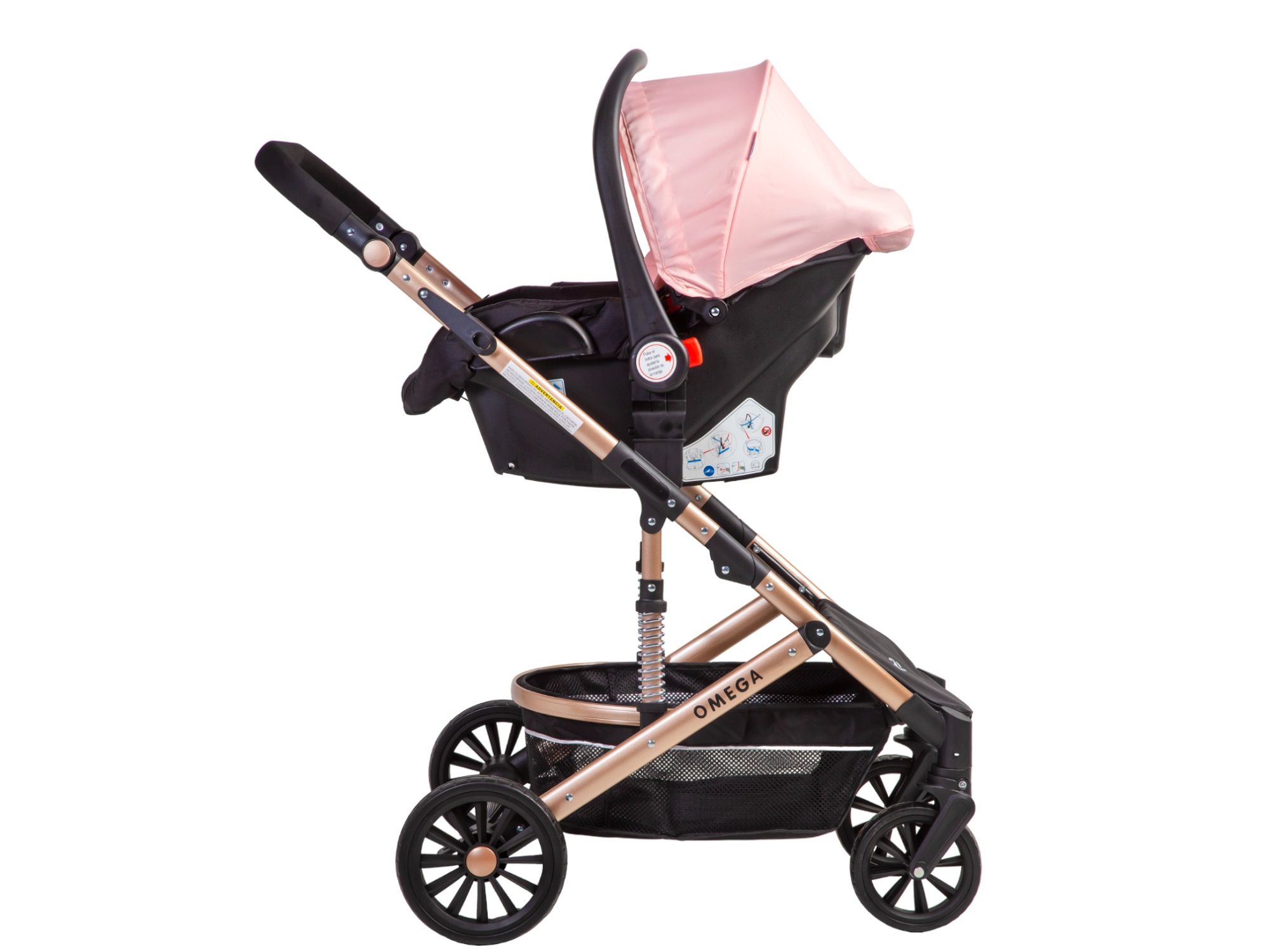 COCHE VOYAGE TRVEL SYSTEM OMEGA 3 EN1 PINK ROSADO - 4