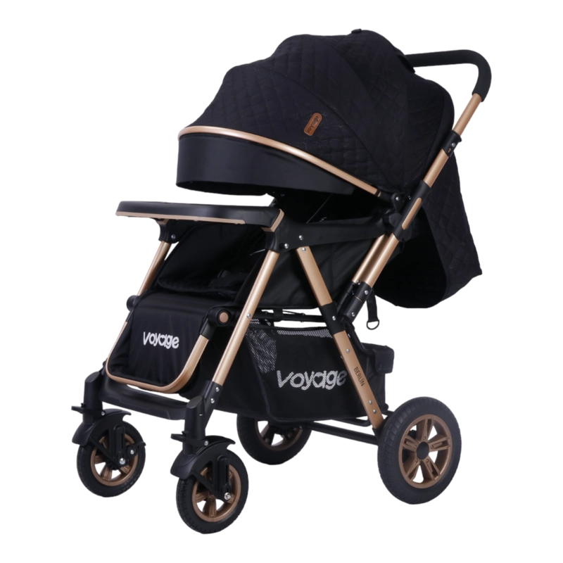 COCHE CUNA CAMBIO DE MANILLAR VOYAGE BERLIN  BLACK - 2