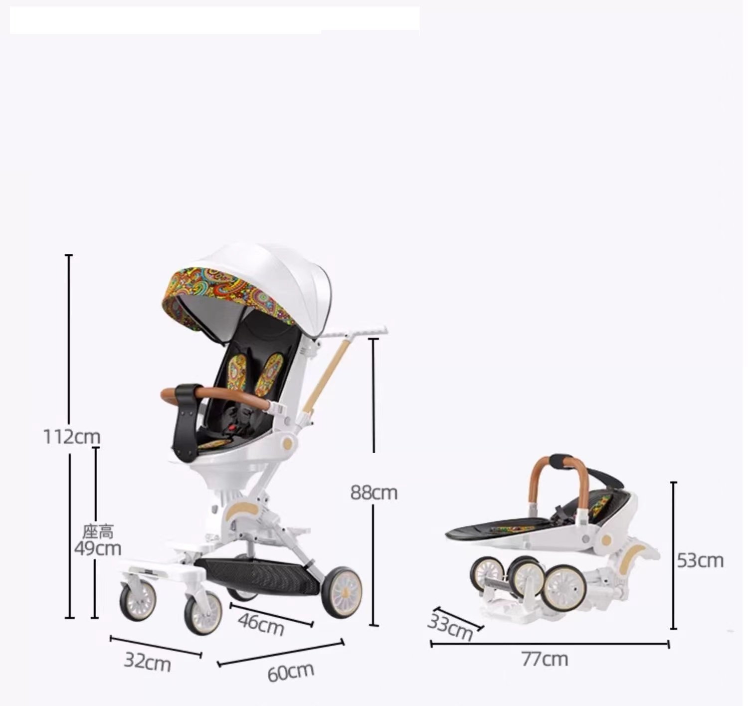 COCHE PASEO K9 BLACK GIRO 360° - 2
