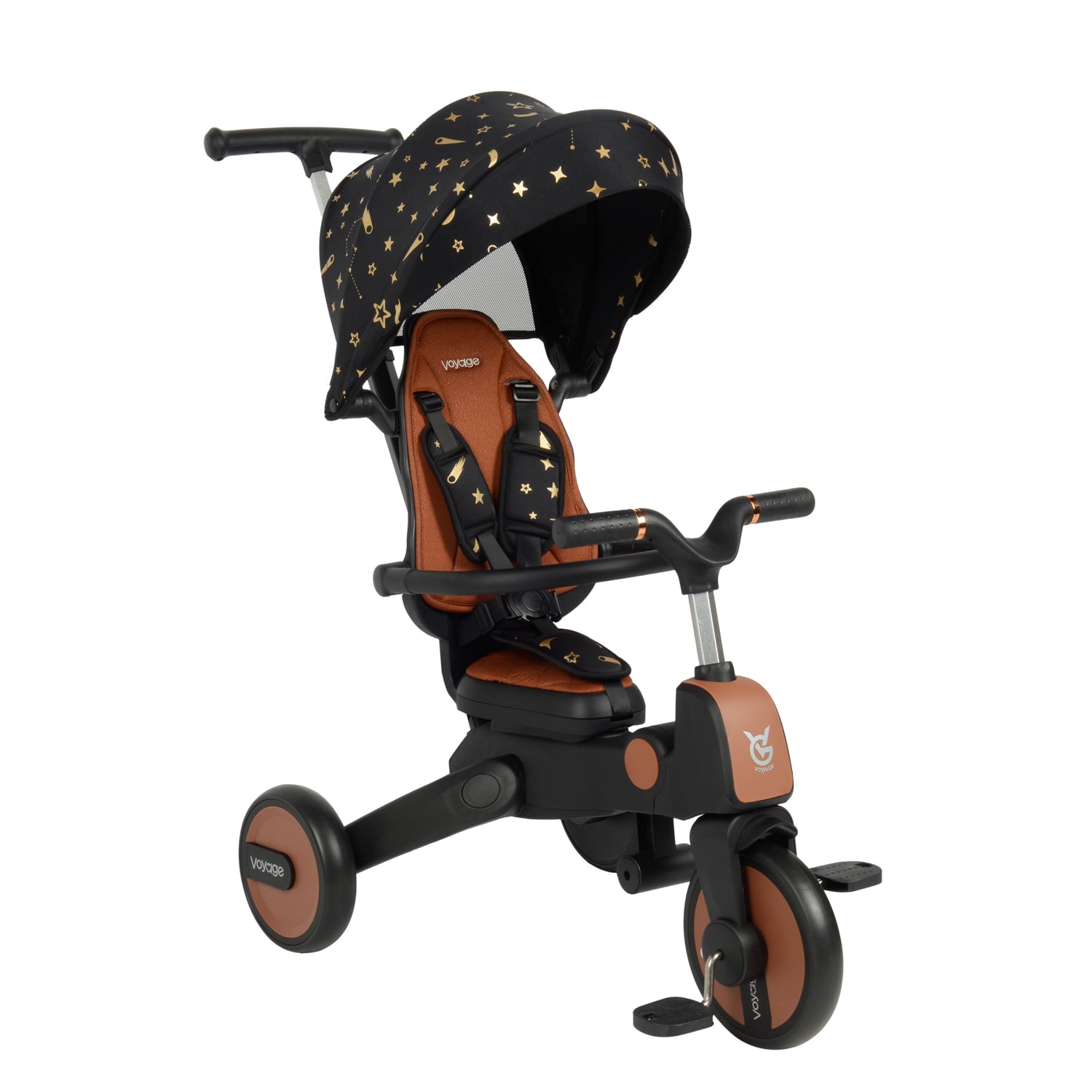 TRICICLO VOYAGE APOLO BROWN 360° 6 EN 1 CAFÉ - 1