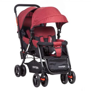 COCHE VOYAGE DUO HERMANO MAYOR Y MENOR TWINITY RED ROJO - 1