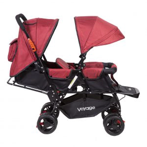 COCHE VOYAGE DUO HERMANO MAYOR Y MENOR TWINITY RED ROJO - 2