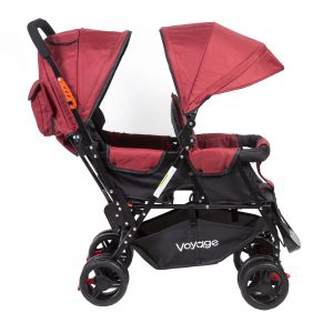 COCHE VOYAGE DUO HERMANO MAYOR Y MENOR TWINITY RED ROJO - 3