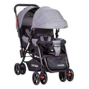COCHE VOYAGE DUO HERMANO MAYOR Y MENOR TWINITY GREY GRIS - 1