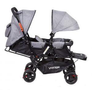 COCHE VOYAGE DUO HERMANO MAYOR Y MENOR TWINITY GREY GRIS - 2