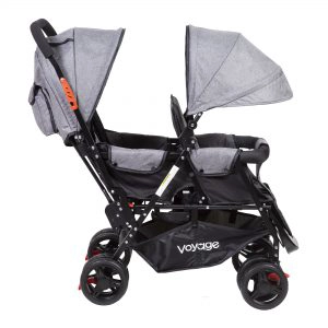 COCHE VOYAGE DUO HERMANO MAYOR Y MENOR TWINITY GREY GRIS - 3
