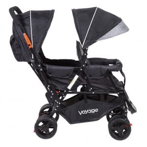 COCHE VOYAGE DUO HERMANO MAYOR Y MENOR TWINITY BLACK NEGRO - 3