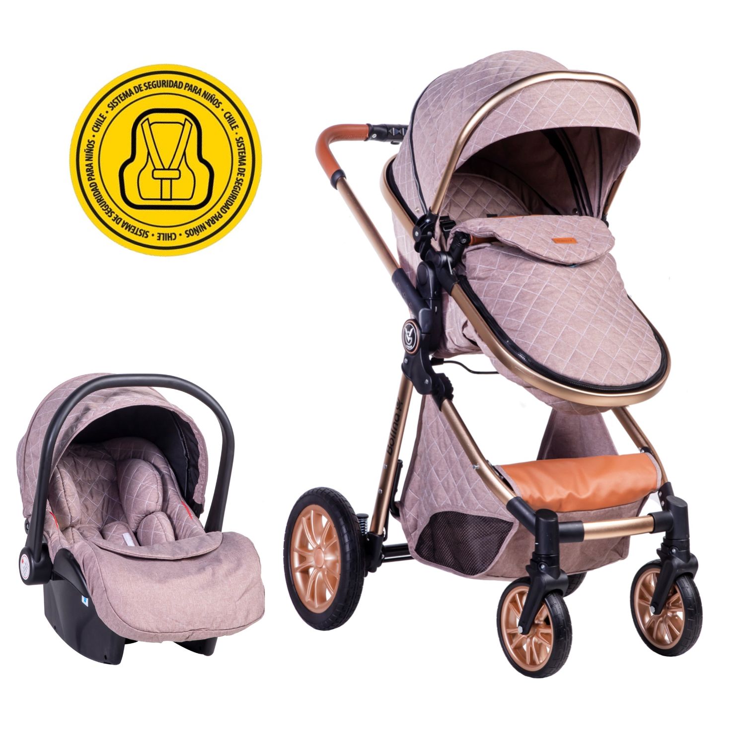 COCHE TRAVEL SYSTEM BOLINA KAKI - 1