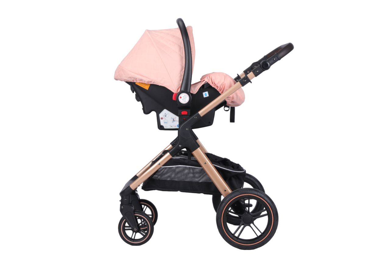 COCHE VOYAGE TRAVEL SYSTEM X1 PINK CON SILLA CERTIFICADA ROSADO - 2
