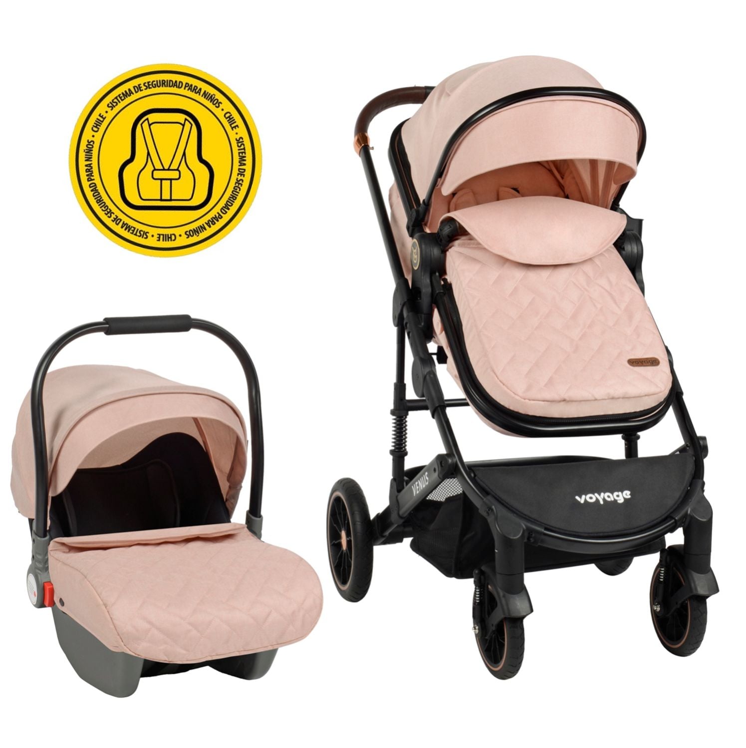COCHE VOYAGE TRAVEL SYSTEM VENUS KAKI 2 EN 1 BEIGE - 1