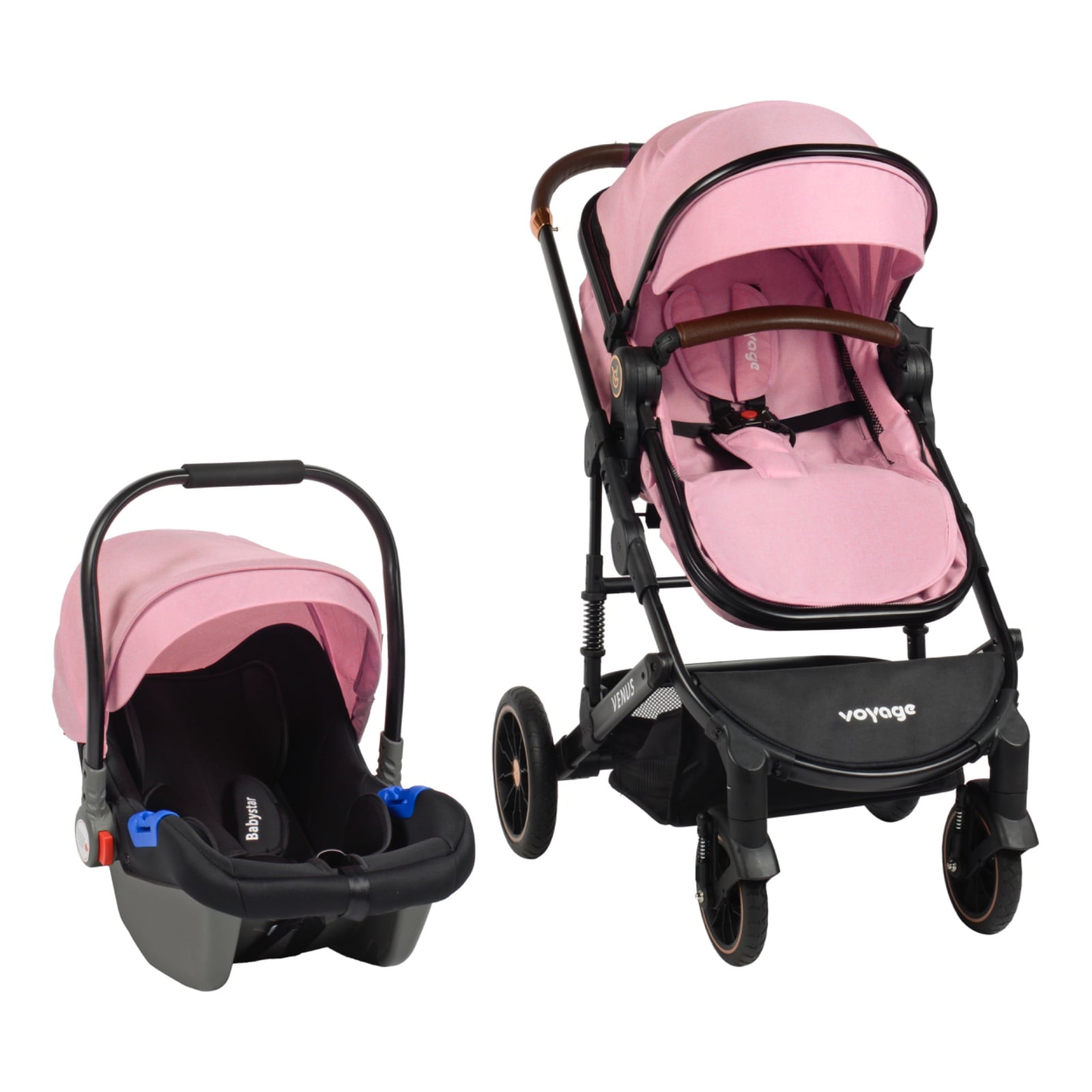COCHE VOYAGE TRAVEL SYSTEM VENUS PINK 2 EN 1 ROSADO - 2