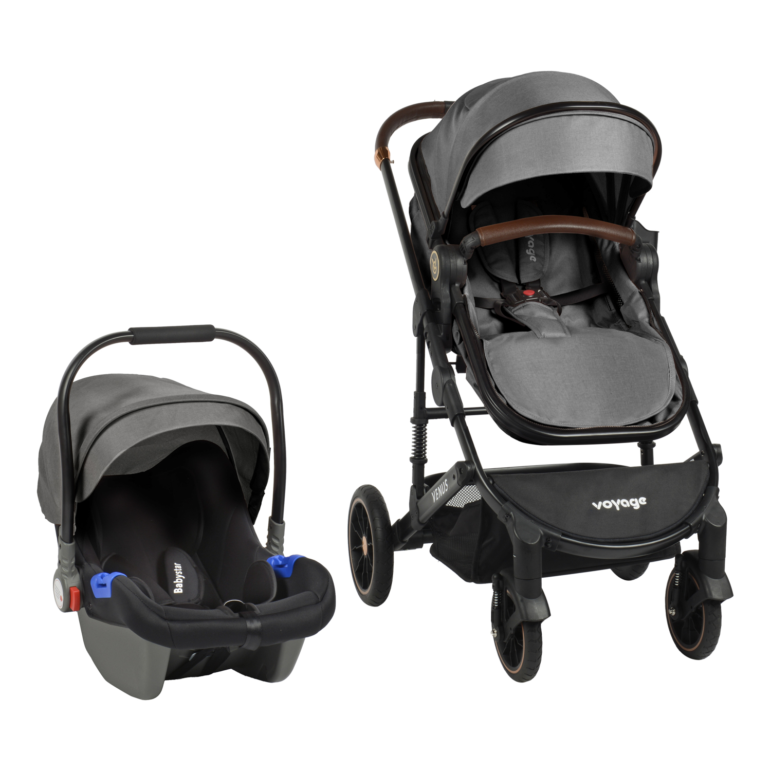 COCHE VOYAGE TRAVEL SYSTEM VENUS GREY 2 EN 1 GRIS - 2