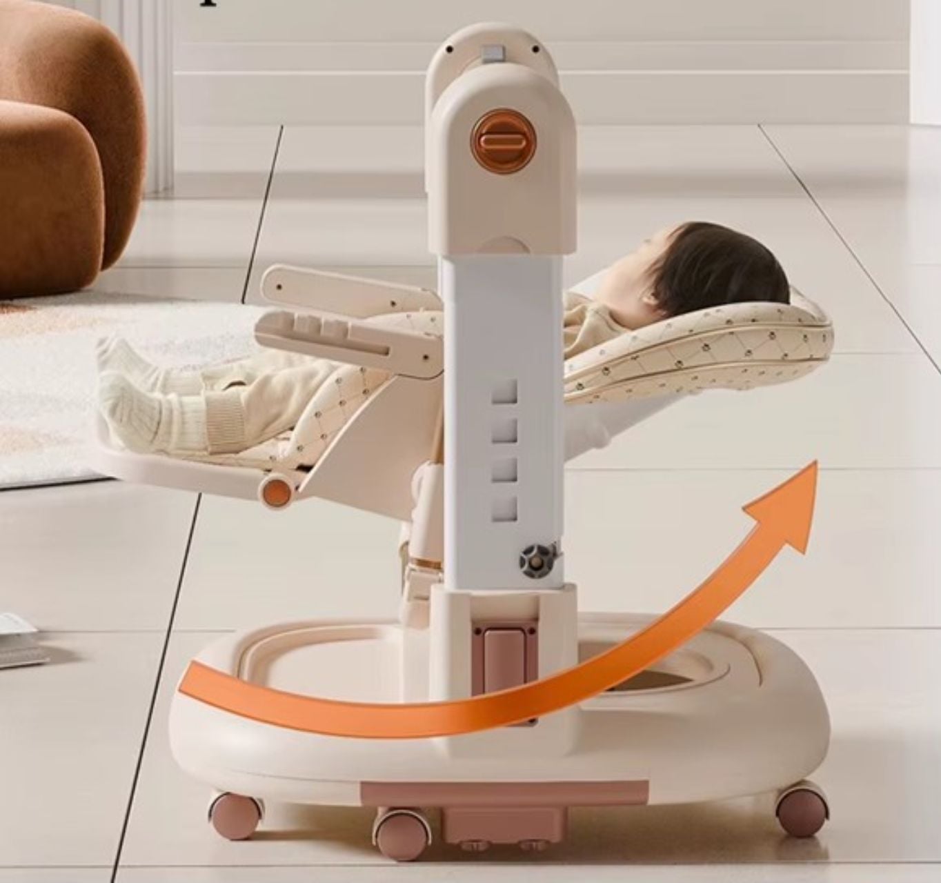 SILLA DE COMER GROW 3 KAKI - 4