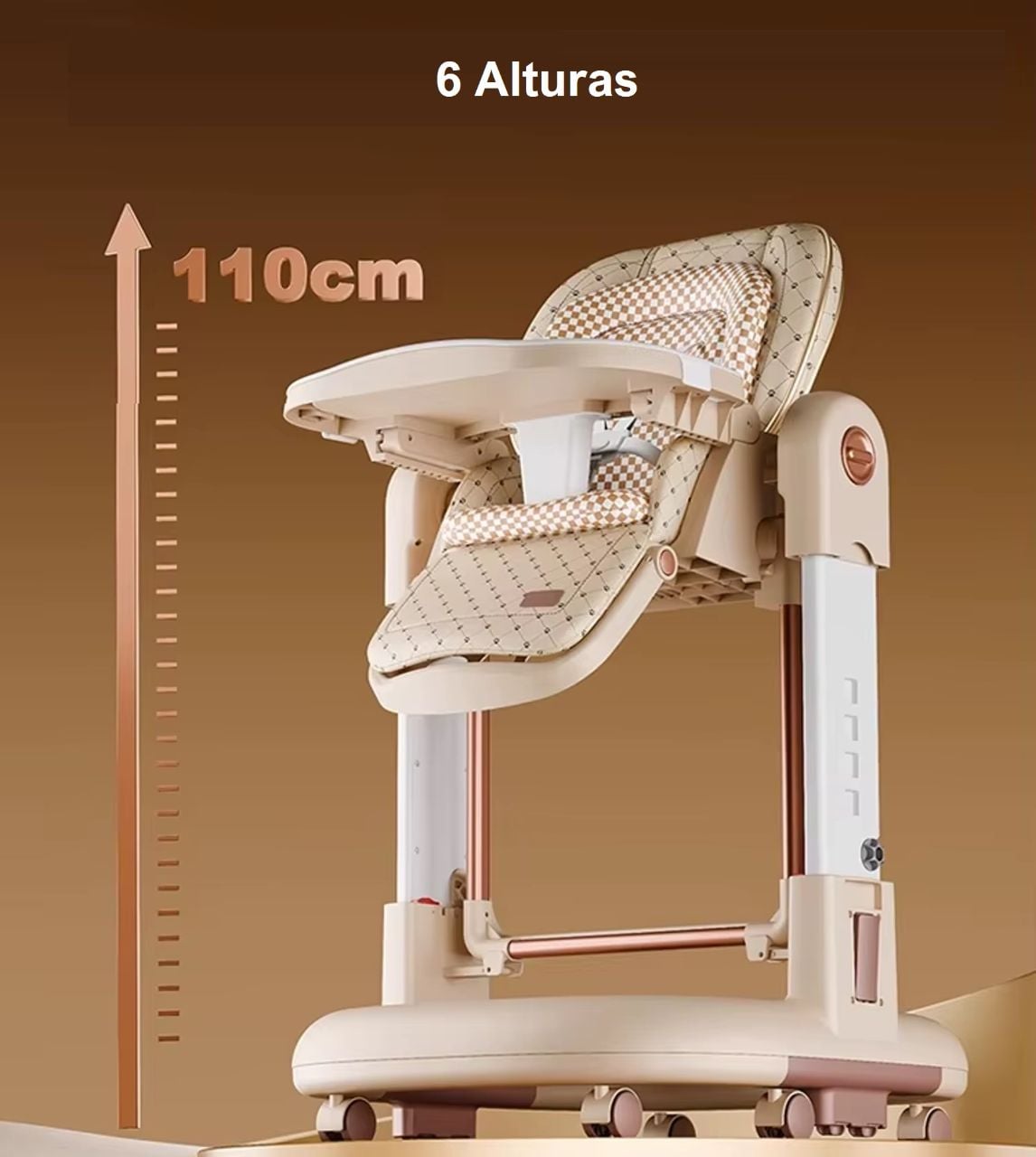 SILLA DE COMER GROW 3 KAKI - 5