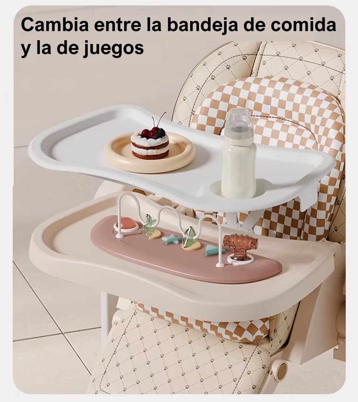 SILLA DE COMER GROW 3 KAKI - 6