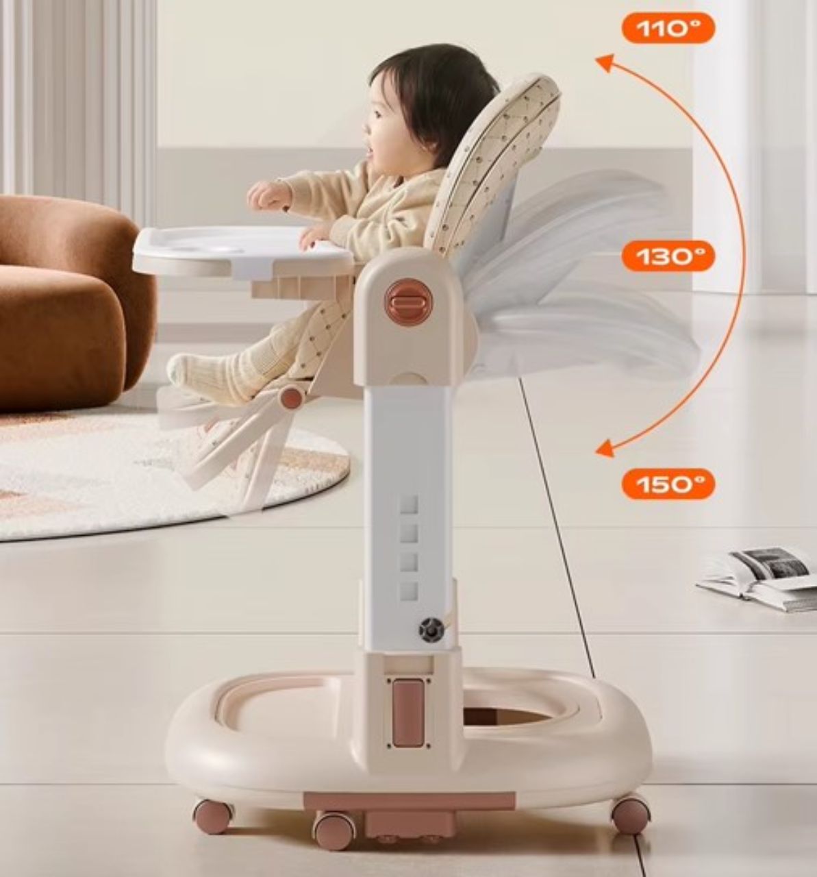 SILLA DE COMER GROW 3 GREY - 3