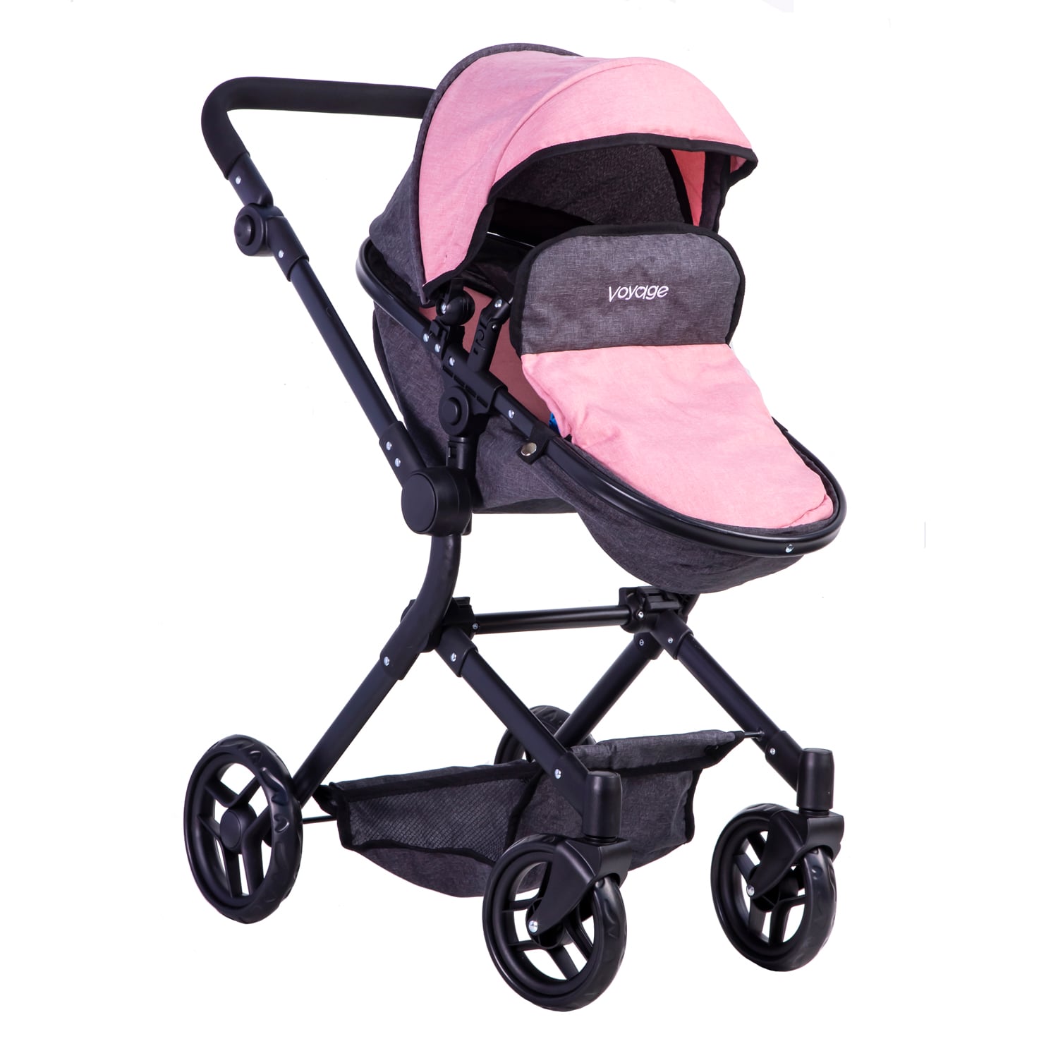 COCHE MUÑECA FORMATO REAL ELEGANT GREY PINK - 4