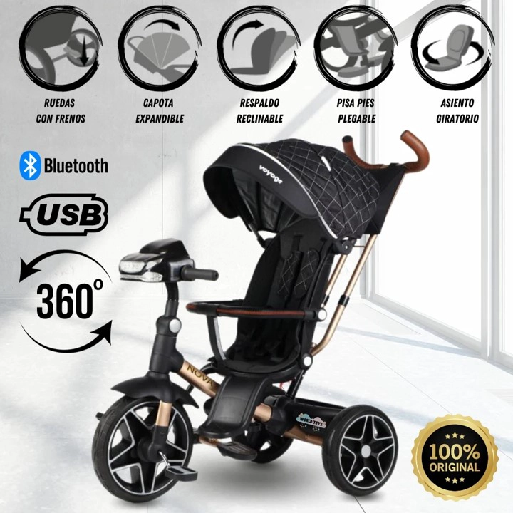 TRICICLO GIRATORIO NOVA BLACK - 4