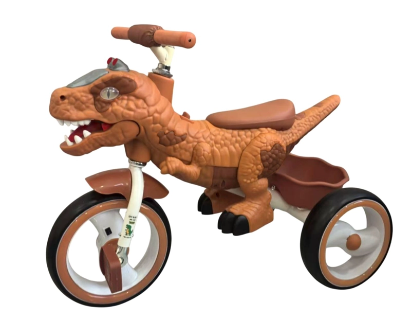 TRICICLO INFANTIL DINO REX CON LUZ Y BLUETOOTH COFE - 1