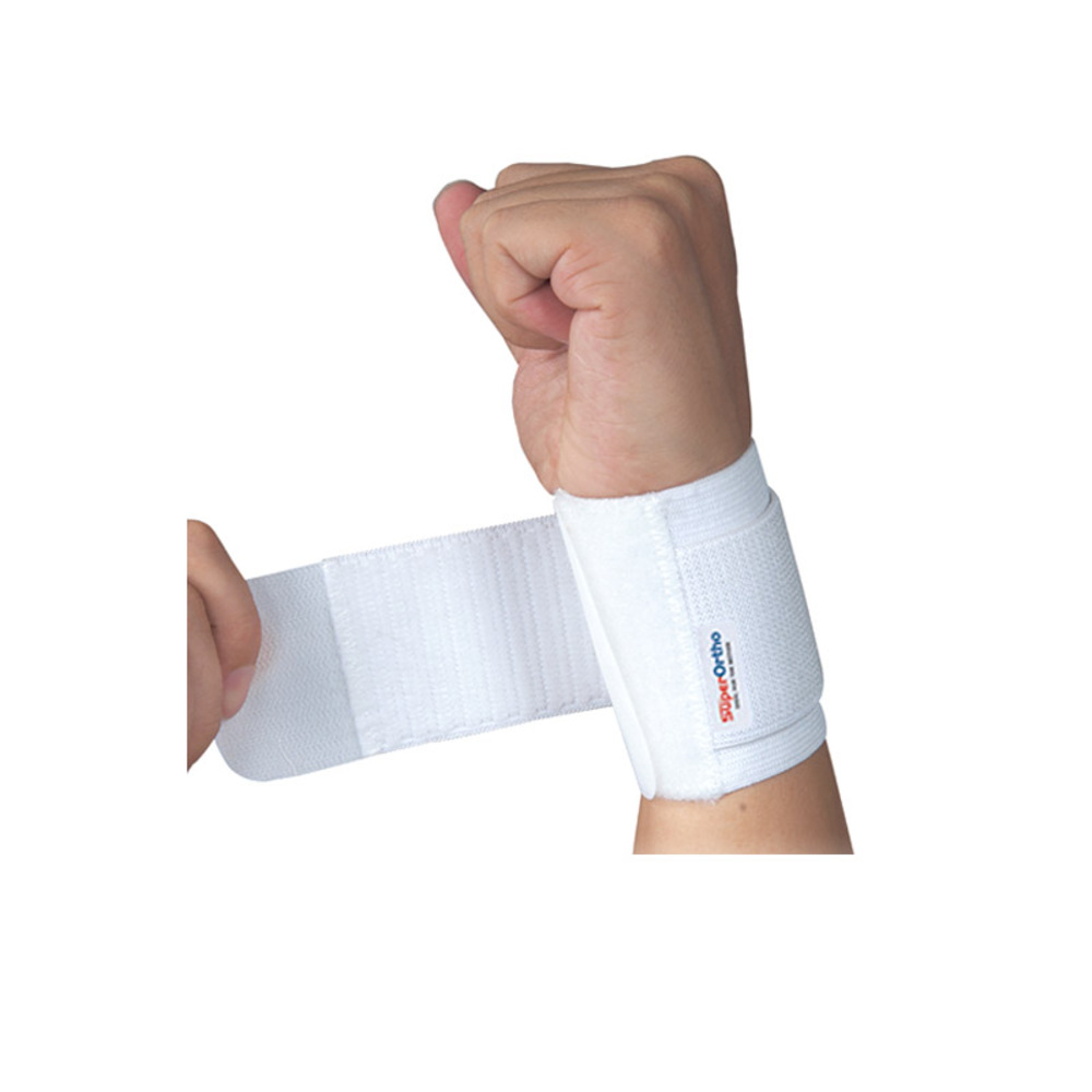 MUÑEQUERA SUPER ORTHO ELÁSTICA CON VELCRO BLANCA M - 1