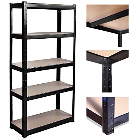 ESTANTE METALBREIN MB1809040N METÁLICO 5 REPISAS NEGRO 180 X 90 X 40 CM - 2