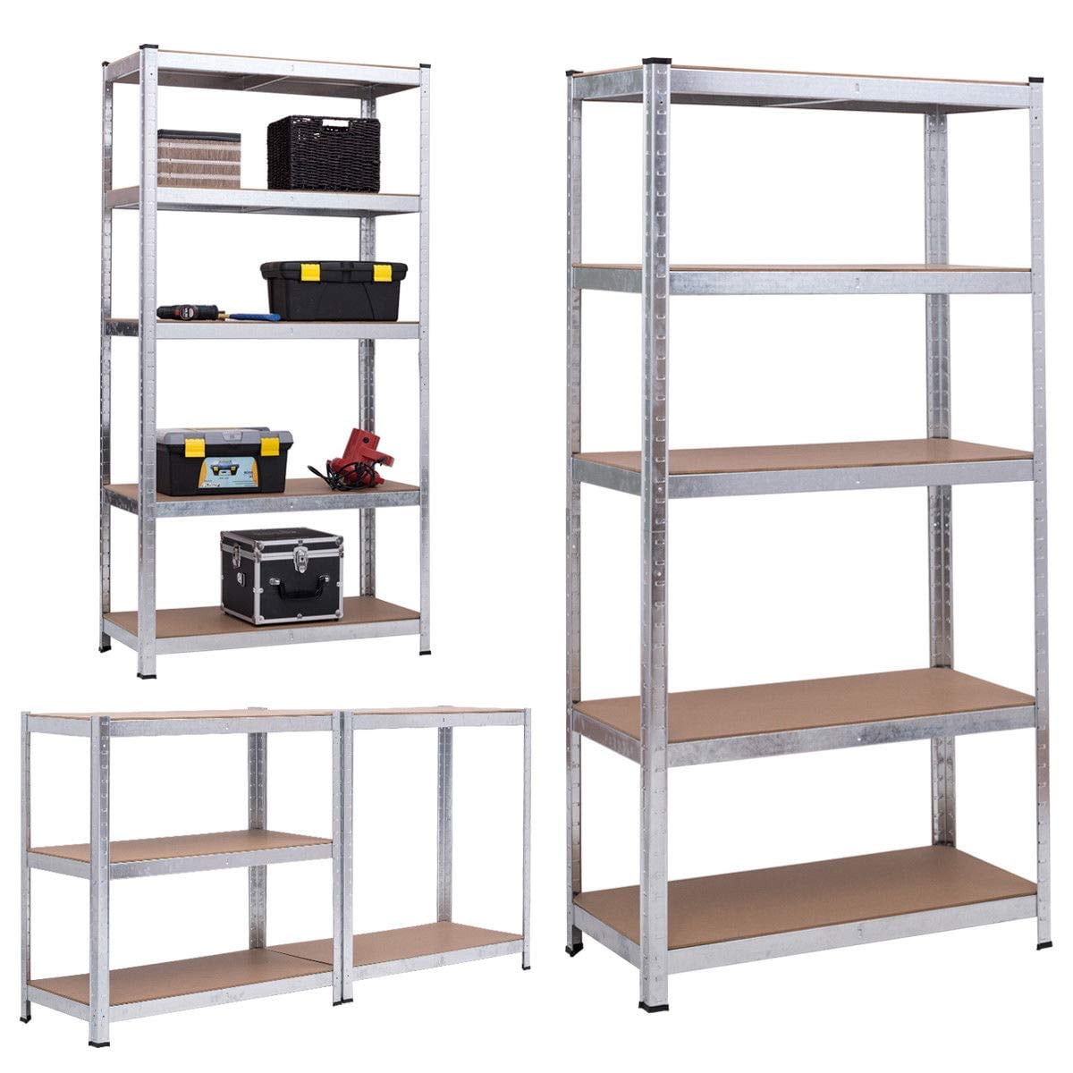 ESTANTE METALBREIN MB1809040G METÁLICO 5 REPISAS GALVANIZADO 186 X 90 X 40 CM - 2
