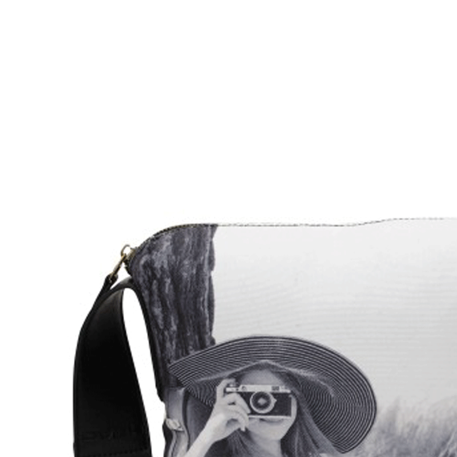 CARTERA BOLSO REFLEX BLANCO NEGRO HEAD - 2