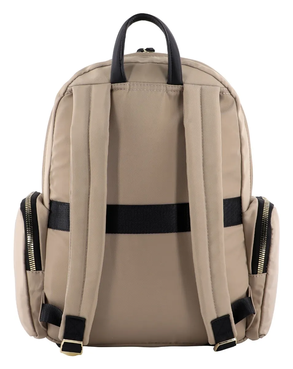 MOCHILA GOLD EJECUTIVA TACHAS BEIGE MUJER HEAD - 2