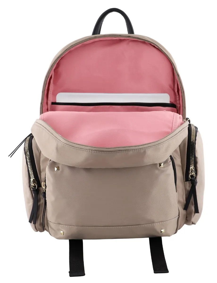 MOCHILA GOLD EJECUTIVA TACHAS BEIGE MUJER HEAD - 4