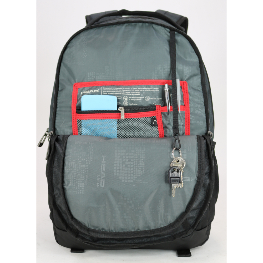 MOCHILA EJECUTIVA NOTEBOOK STOUT MELANGE GRIS OSCURO HEAD - 4