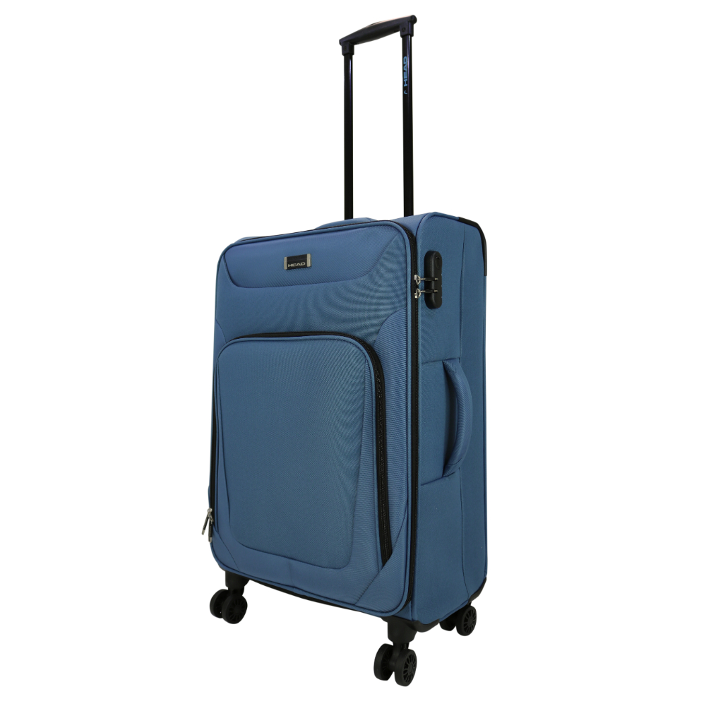 MALETA BLANDA TELA MADRID M AZUL FRIO HEAD - 1