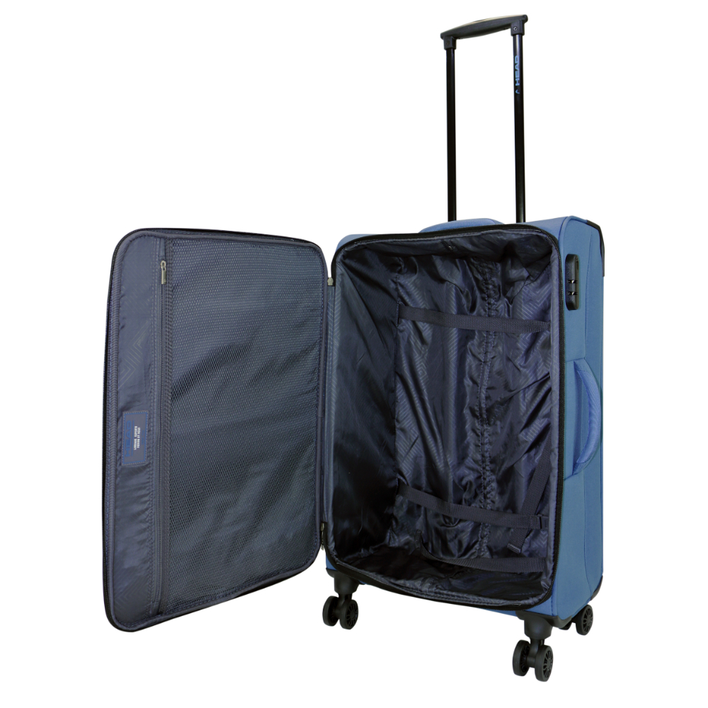 MALETA BLANDA TELA MADRID M AZUL FRIO HEAD - 3