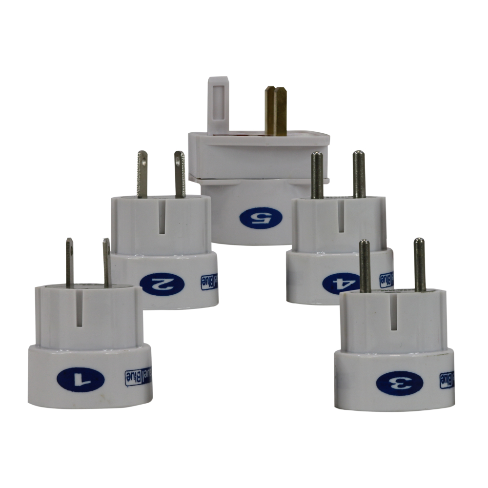 MULTI ADAPTADOR HEAD ENCHUFE VIAJE TRAVEL BLUE PLÁSTICO - 1