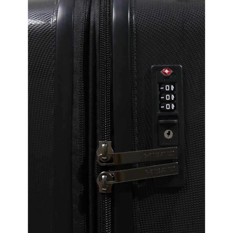 MALETA ARUBA M EXPANDIBLE TSA NEGRO ANTIRAYADO HEAD - 4
