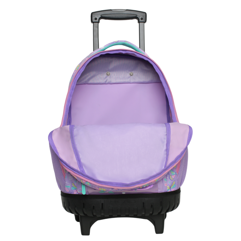 MOCHILA INFANTIL CARRO NEW KODIAC MARIPOSA LILA HEAD - 4