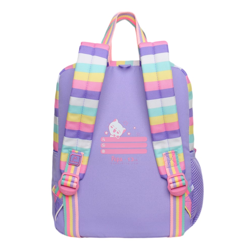 MOCHILA INFANTIL NIÑA PEPA CAT RAINBOW LILA HEAD - 5