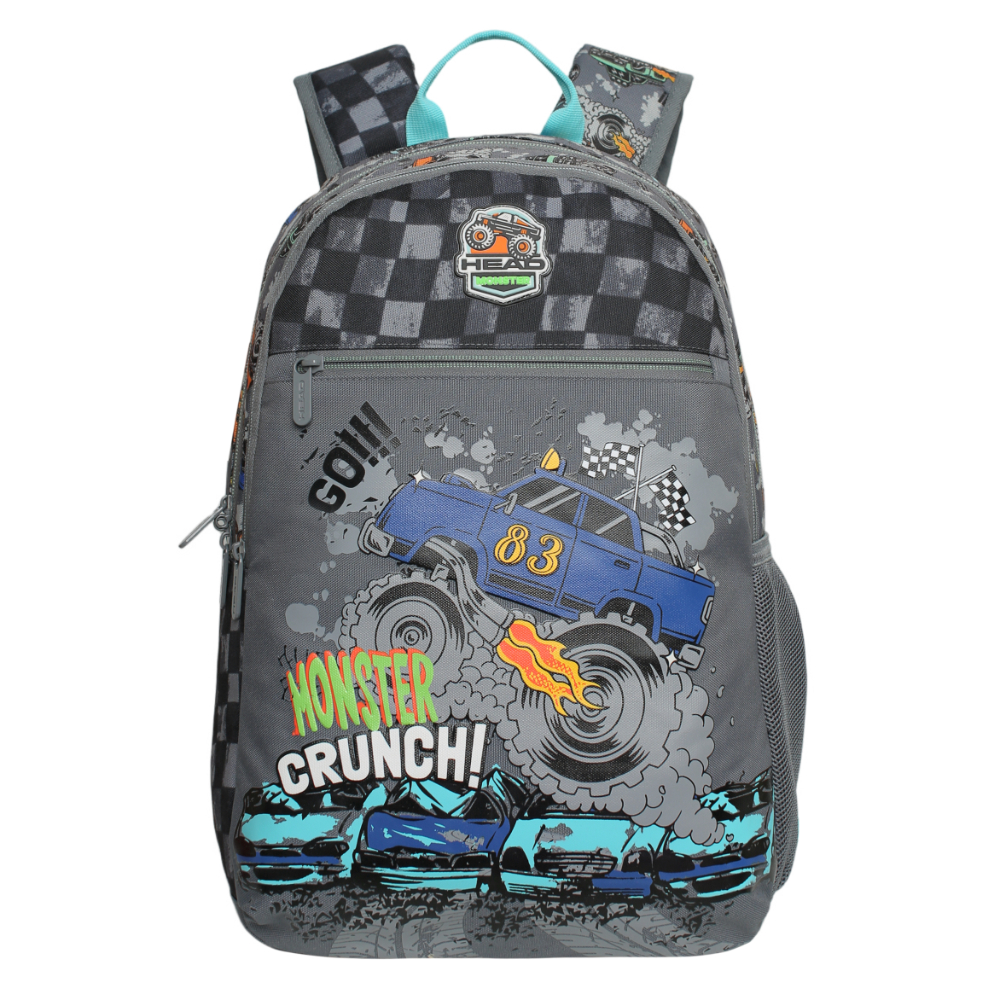 MOCHILA INFANTIL NIÑO BALLOON MONSTER TRUCK GRIS HEAD - 2