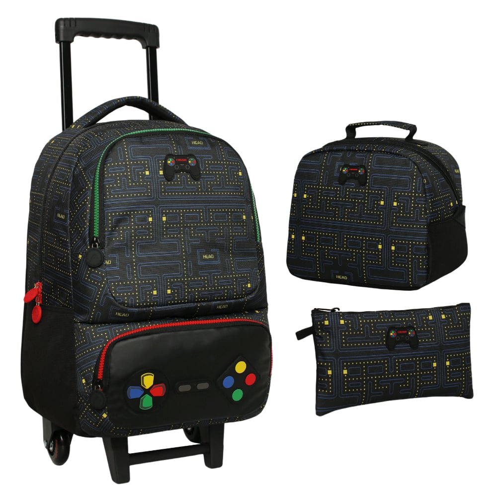 PACK BAKAN ESCOLAR CONTROL GAME NEGRO HEAD - 1