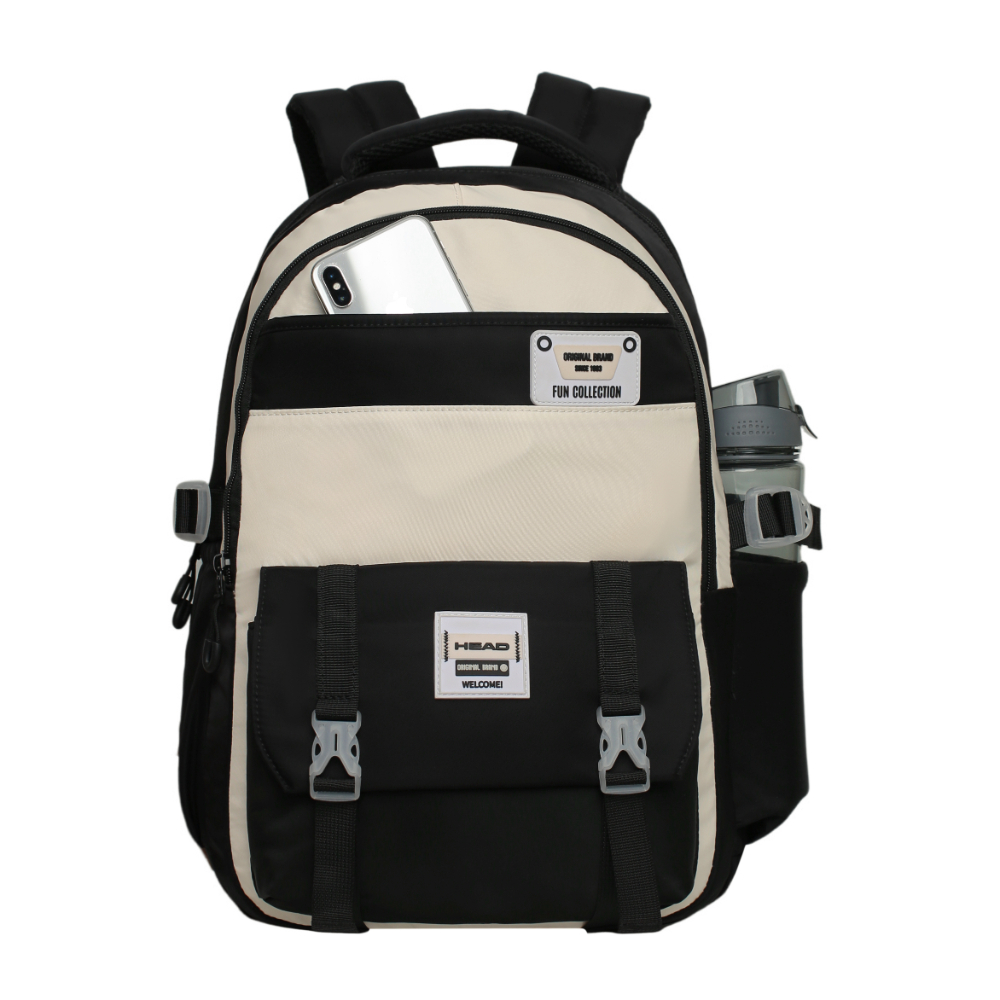 MOCHILA MUJER KAWAII VENZA COLOR BLOCK NEGRO HEAD - 2