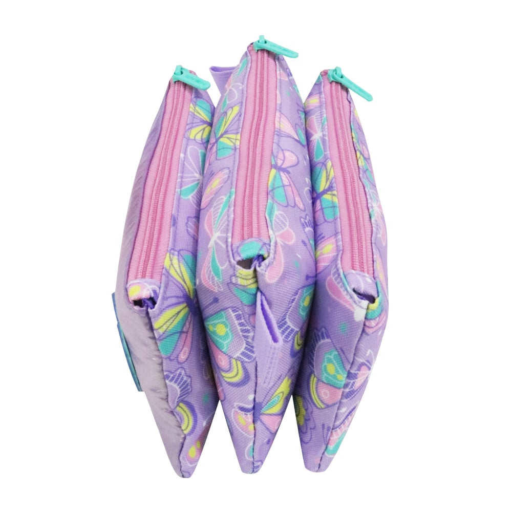 ESTUCHE INFANTIL TRIPLE CELERIO MARIPOSA LILA HEAD - 3