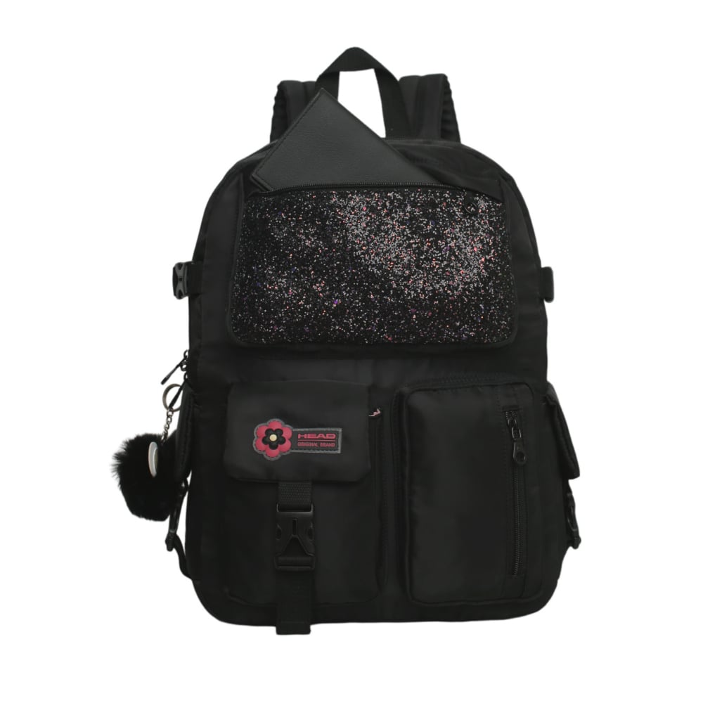 MOCHILA MUJER KAWAII FUSION GLITTER NEGRO HEAD - 2