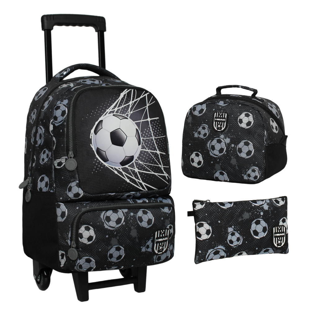 PACK BAKAN ESCOLAR SOCCER NEGRO HEAD - 1