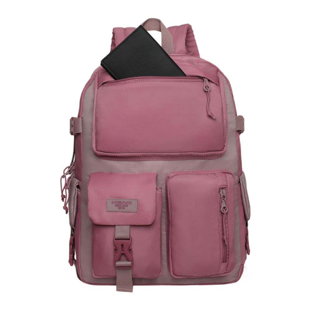 MOCHILA MUJER ESCALADE KAWAII COLOR BLOCK MALVA HEAD - 2
