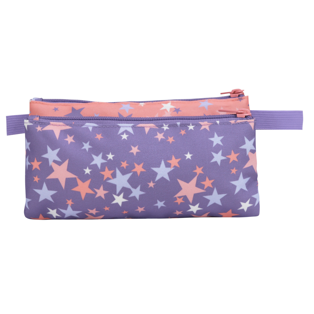 ESTUCHE INFANTIL TRIPLE CELERIO CAT STAR LILA LILA HEAD - 5