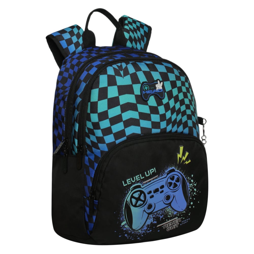 MOCHILA INFANTIL NIÑO GUM CHESS GAMER NEGRO HEAD - 1
