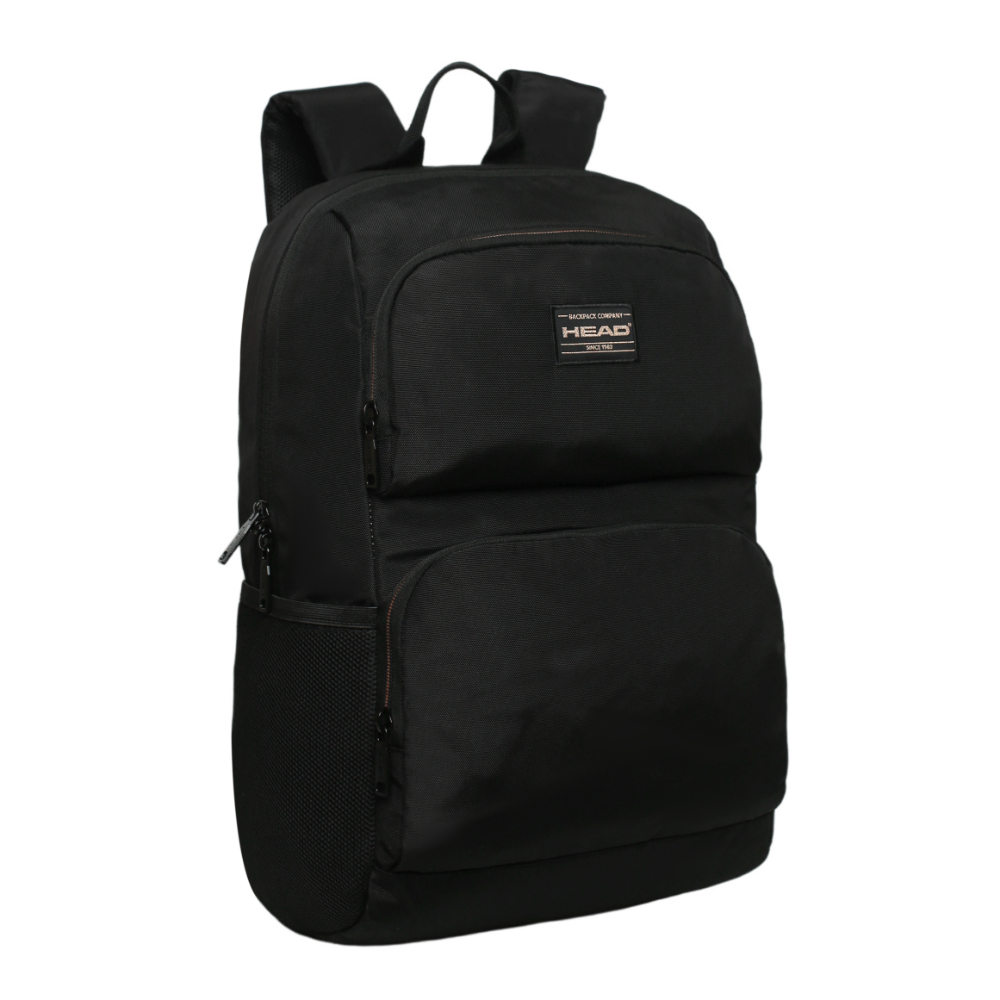 MOCHILA EJECUTIVA STINGER NEGRO ROSE GOLD HEAD - 1