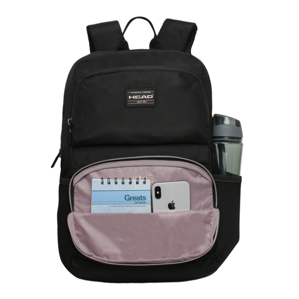 MOCHILA EJECUTIVA STINGER NEGRO ROSE GOLD HEAD - 2